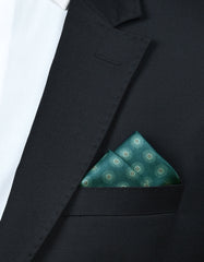C Green Dotted Pocket Square