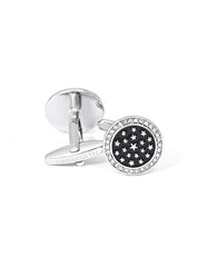 Black Circle Cufflink