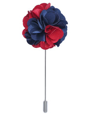 Maroon Floral Coat Lapel Pin