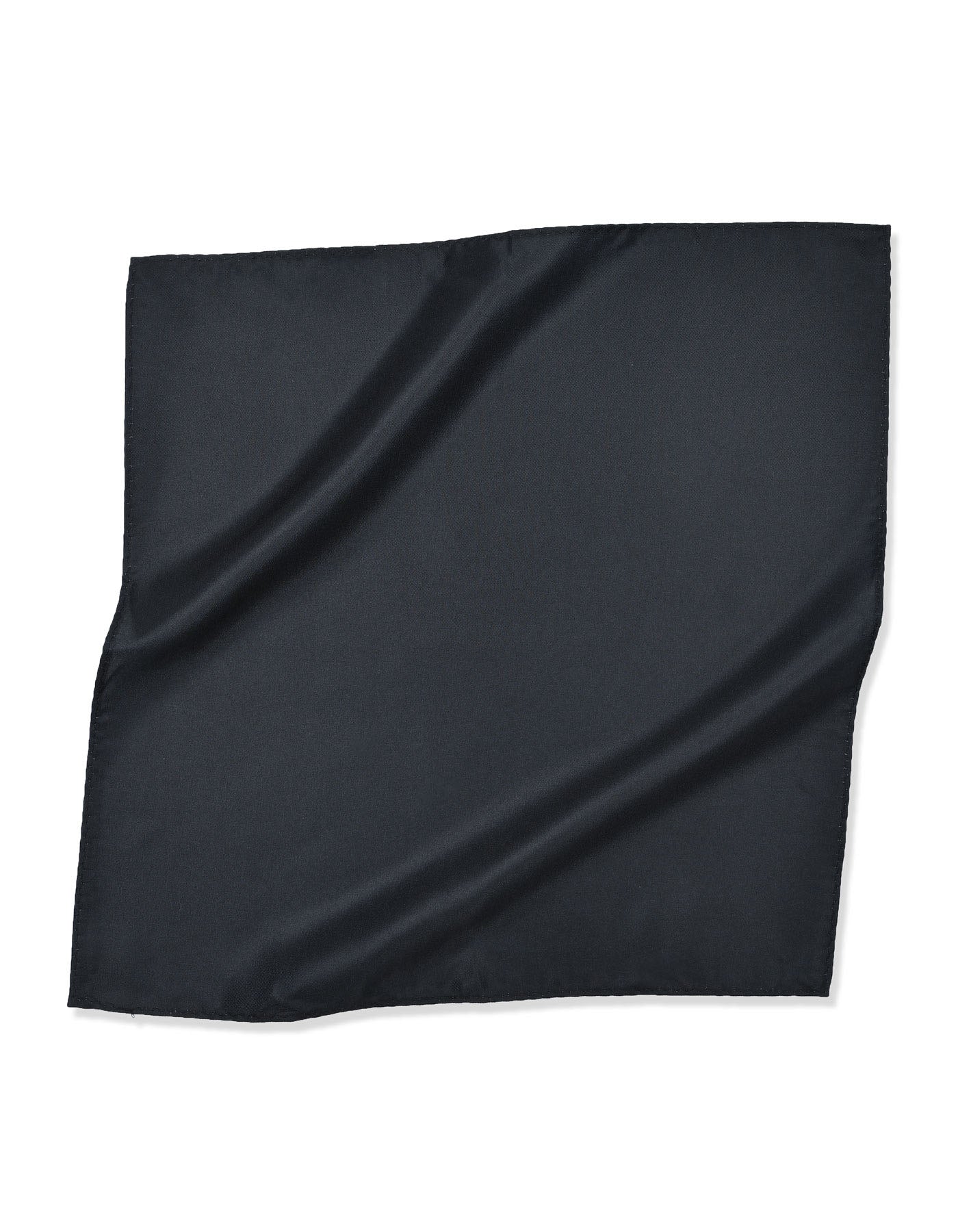 Black Plain Pocket Square