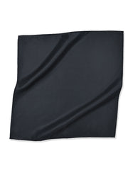 Black Plain Pocket Square