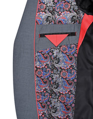 M Grey Plain Suit ST2731C-34