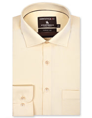 Plain Cream Classic Fit Shirt FS2274-1RF-14.5