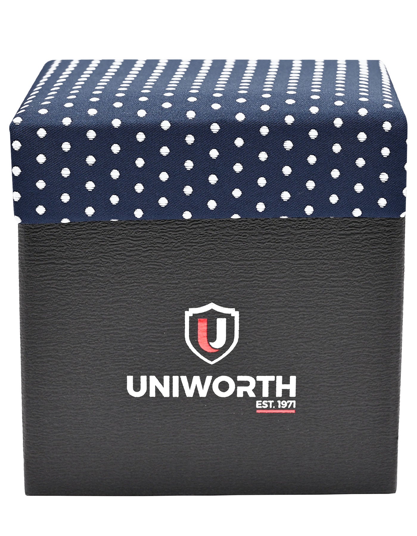 Navy Dotted Cufflink Tie Set