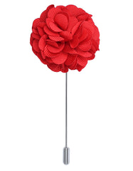 Red Floral Coat Lapel Pin