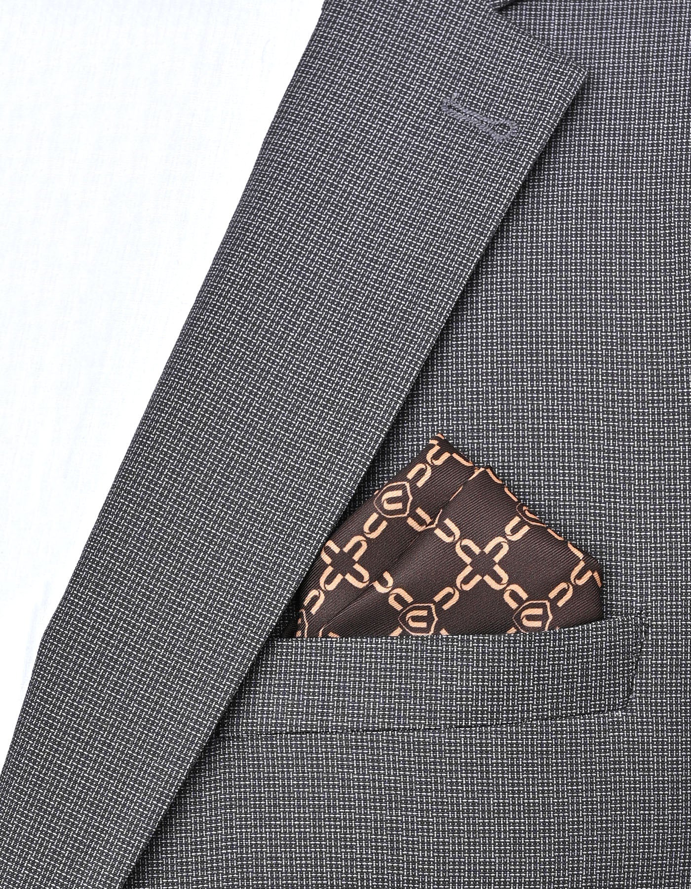 Chocolate Geometric Pocket Square