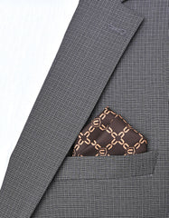 Chocolate Geometric Pocket Square