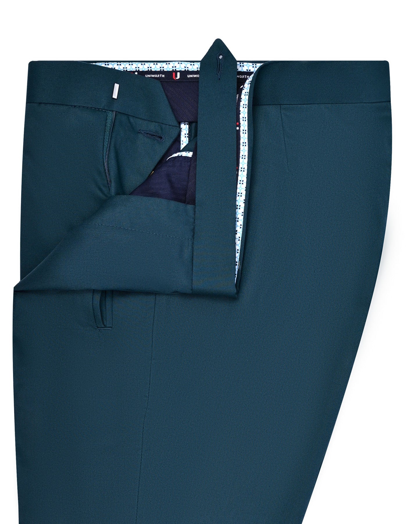 Teal Plain Formal Trouser Tailored Smart Fit FT527-1S-36