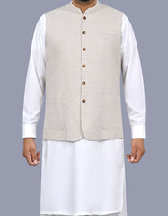 Beige Texture Waist Coat WC2603C-34