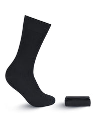 Black Self Plain Socks