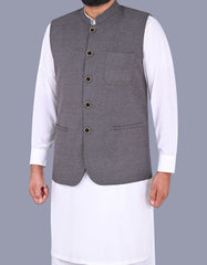 Grey Plain Waist Coat WC2381-12S-40