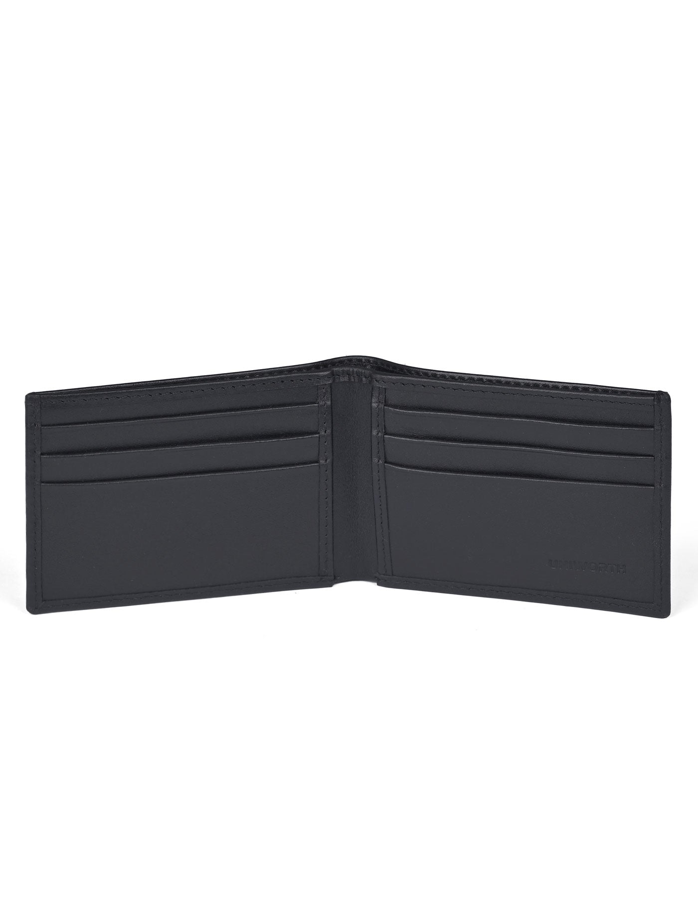 Black Plain 100% Leather Wallet