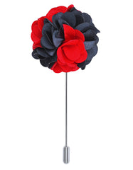 Red Floral Coat Lapel Pin