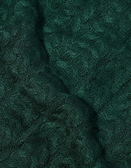 Green Cable Knit Shawl Collar Cardigan