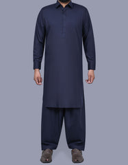 Navy Plain Kameez Shalwar KS2528S-XS