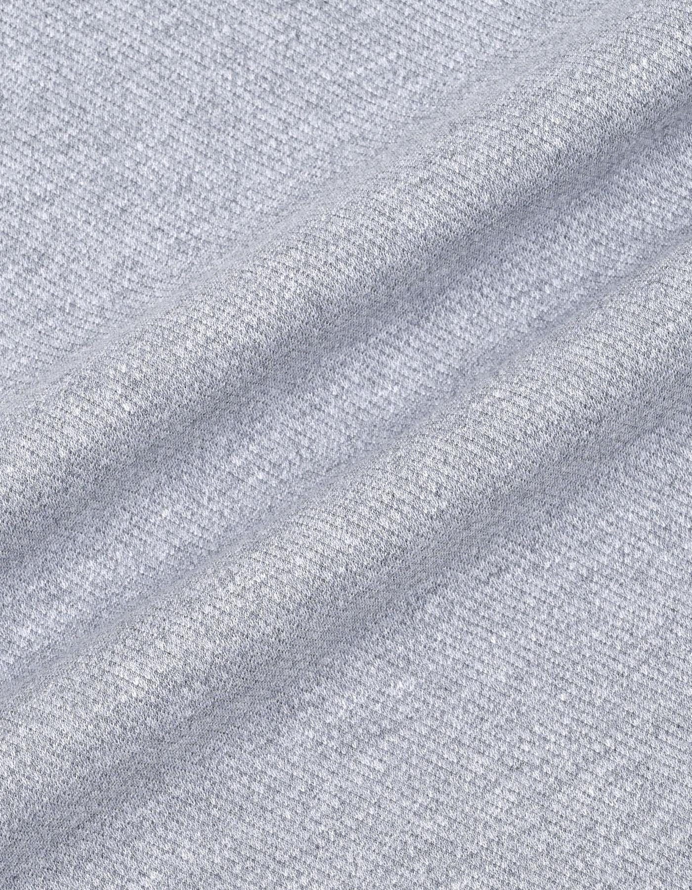 Heather Grey Textured Long Sleeve Crew Neck T-Shirt