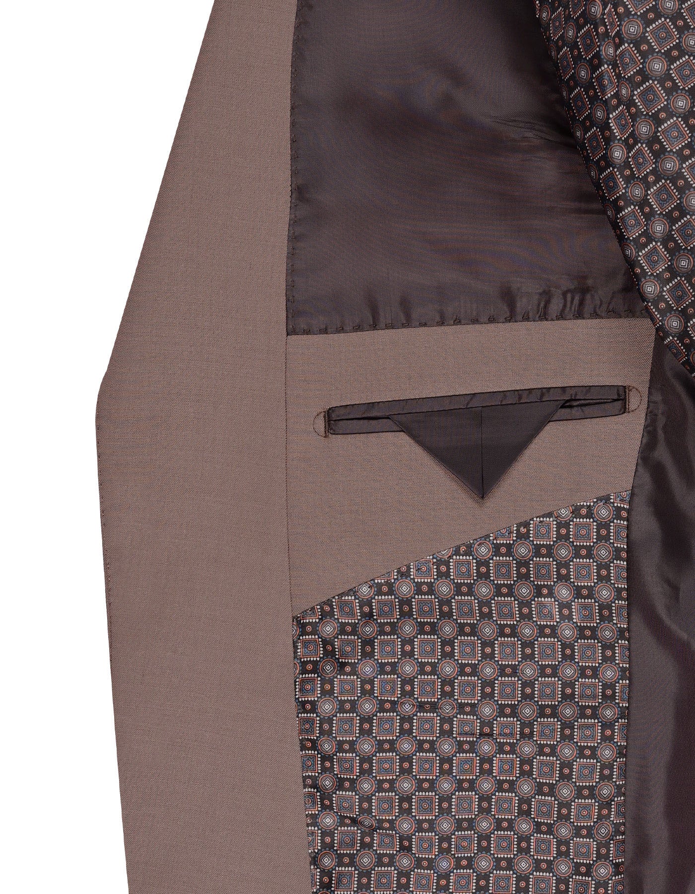 D Khaki Plain Suit ST2609-5S-42