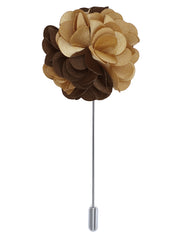Golden Floral Coat Lapel Pin