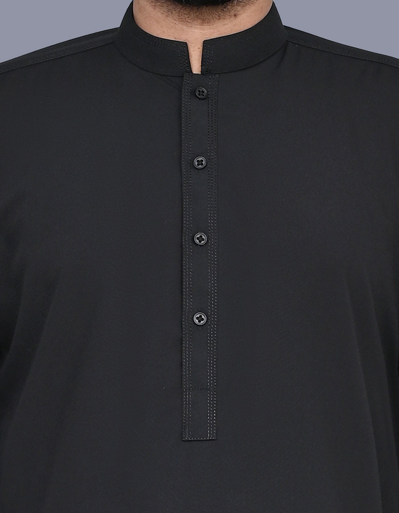 Black Plain Kameez Shalwar KS2562R-S