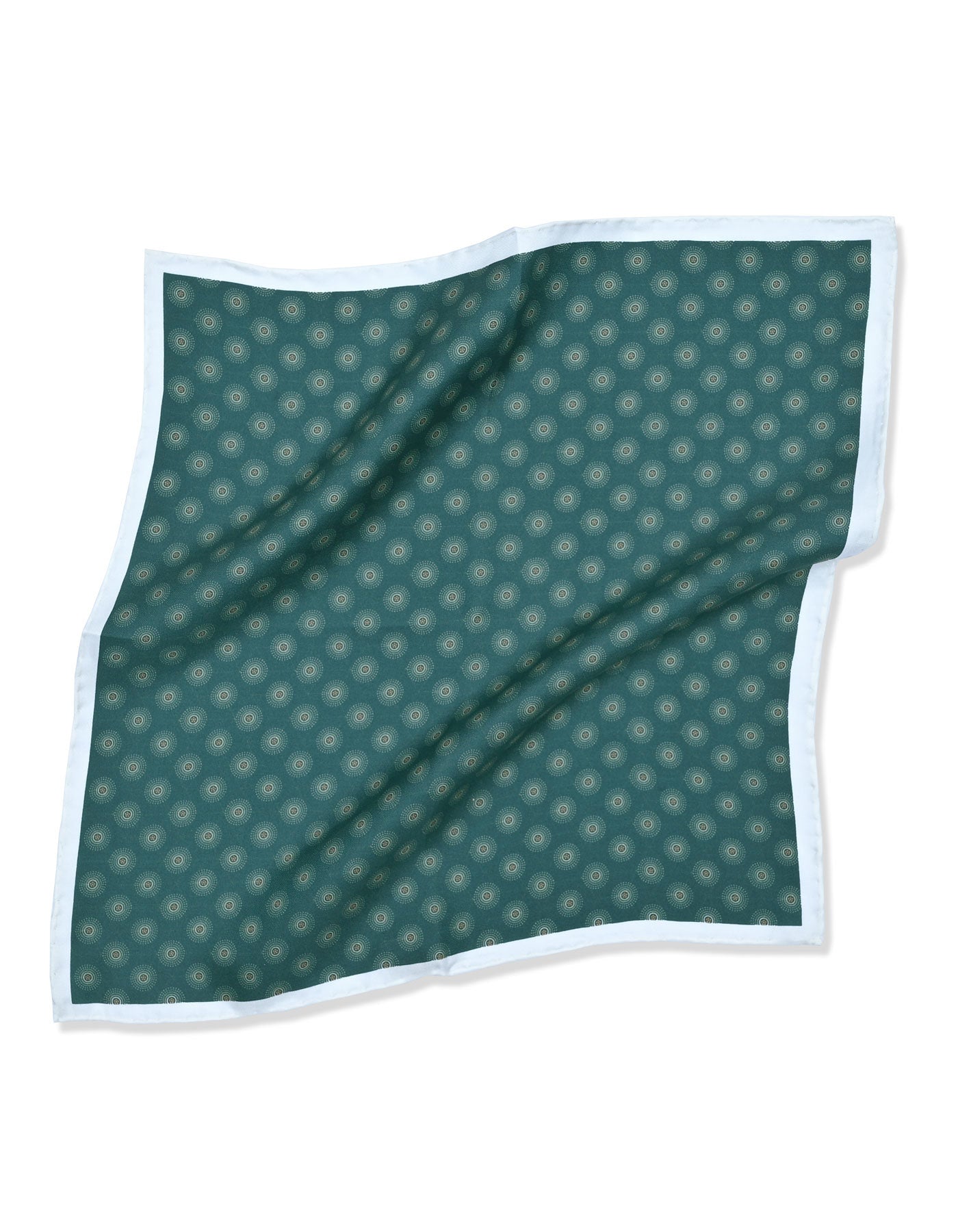 C Green Dotted Pocket Square