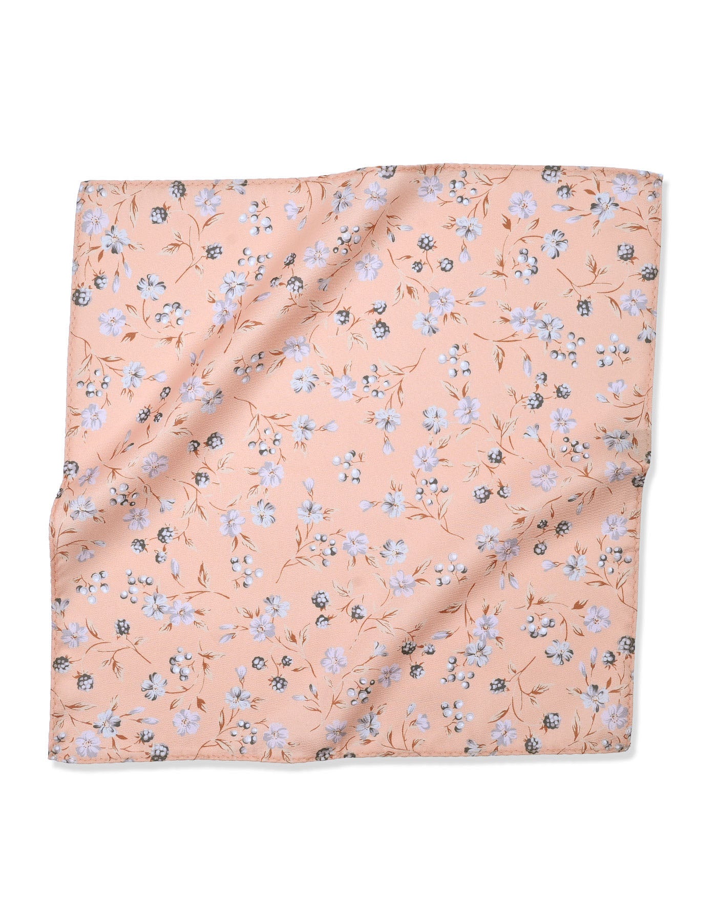 Peach Paisley Pocket Square
