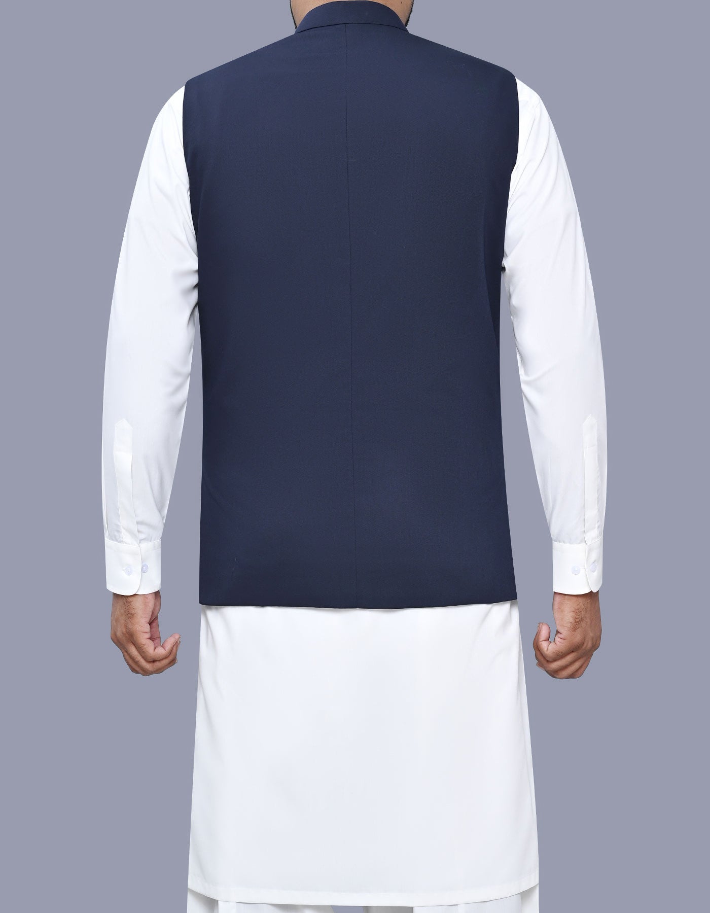 Navy Plain Waist Coat WC2519-7S-40