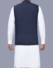 Navy Plain Waist Coat WC2519-7S-40