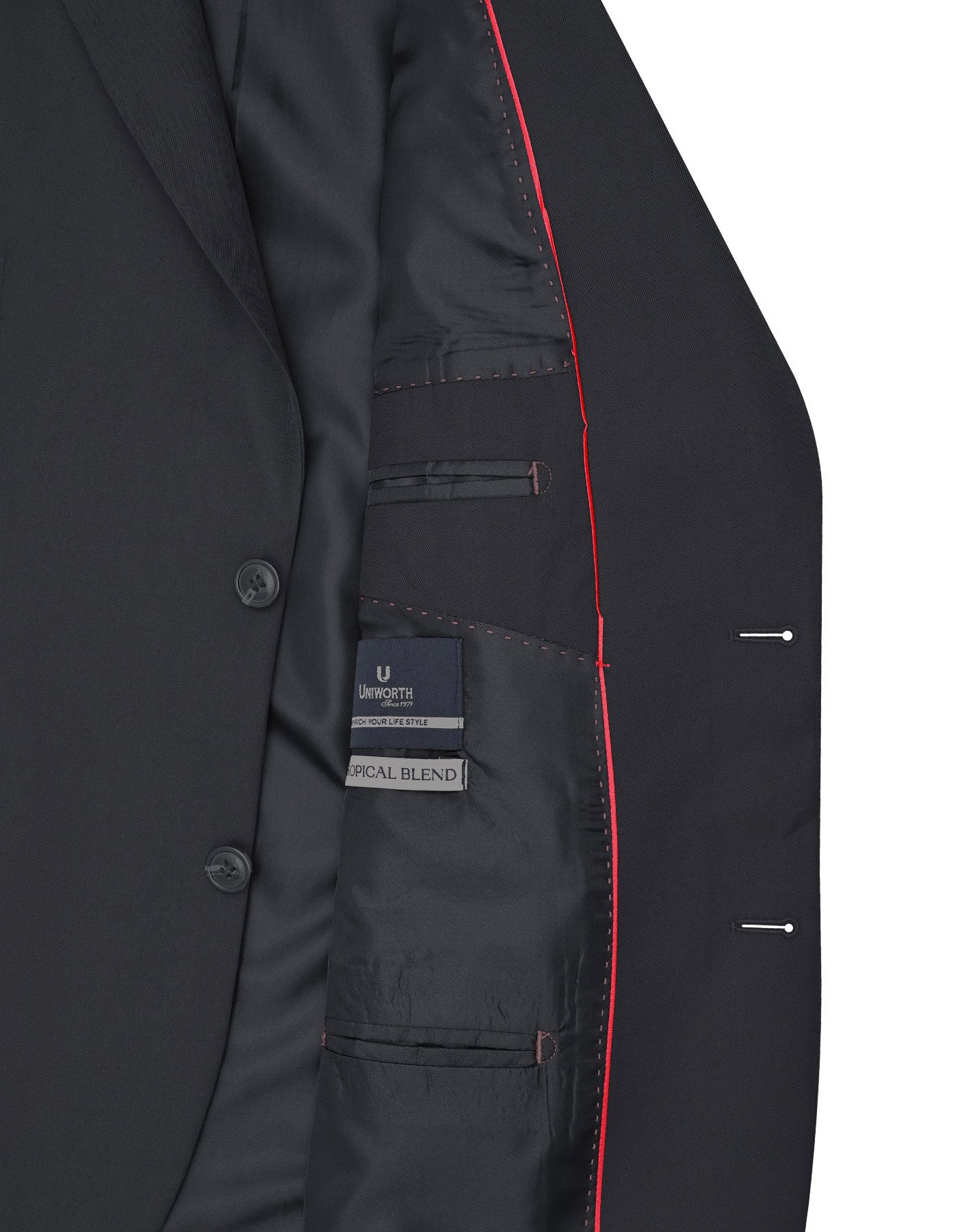 Black Plain Suit ST2686S-40