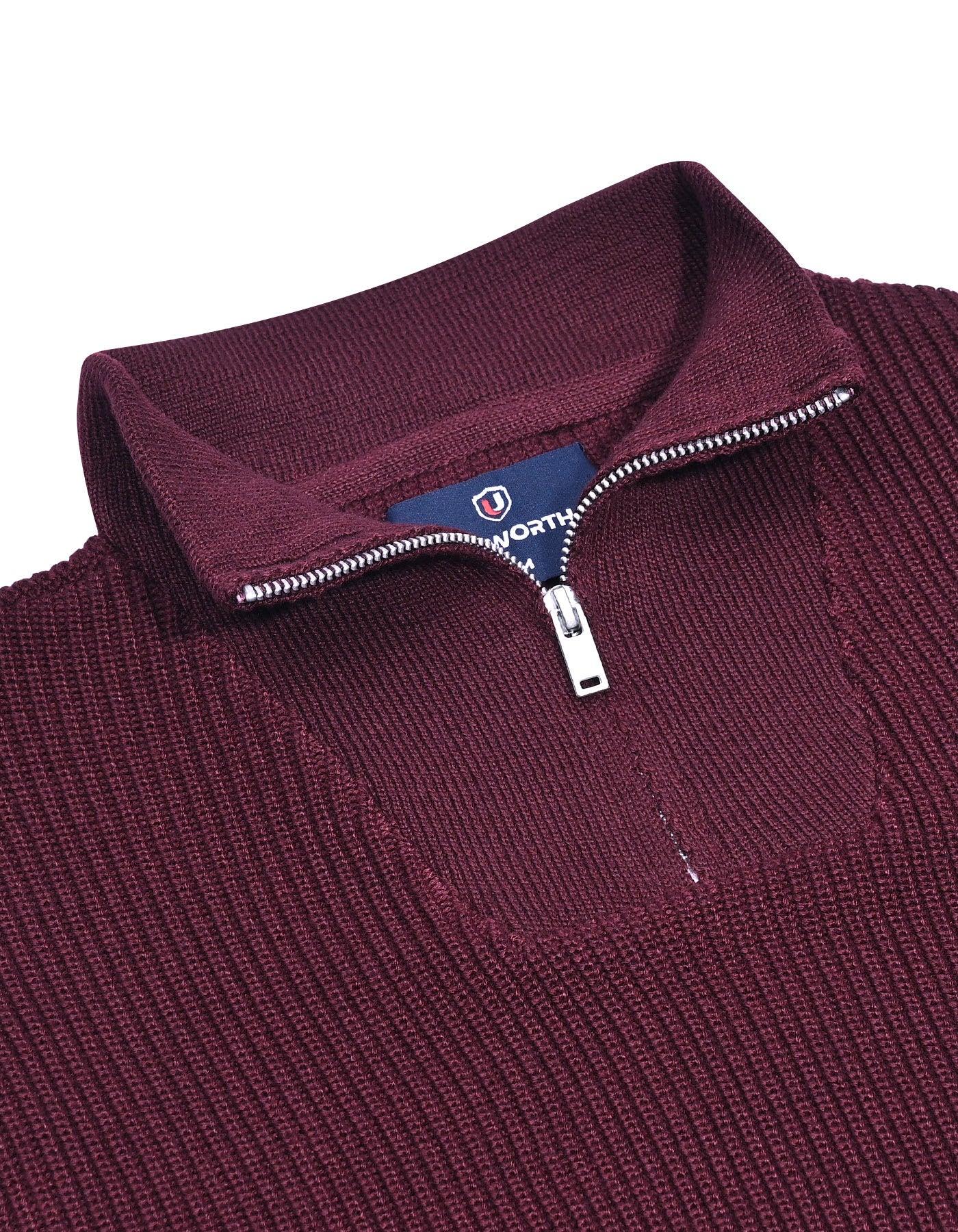 Maroon Plain Half Zipper SFA2511-2-L