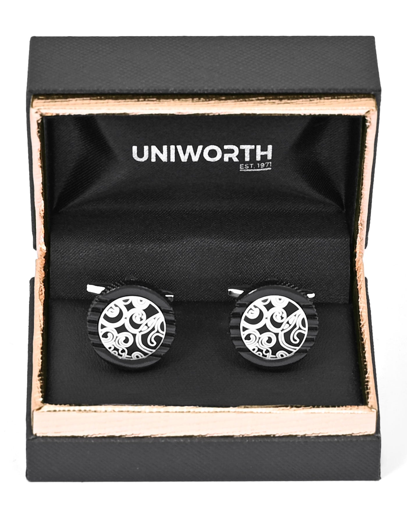 Black Circle Cufflink