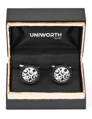 Black Circle Cufflink