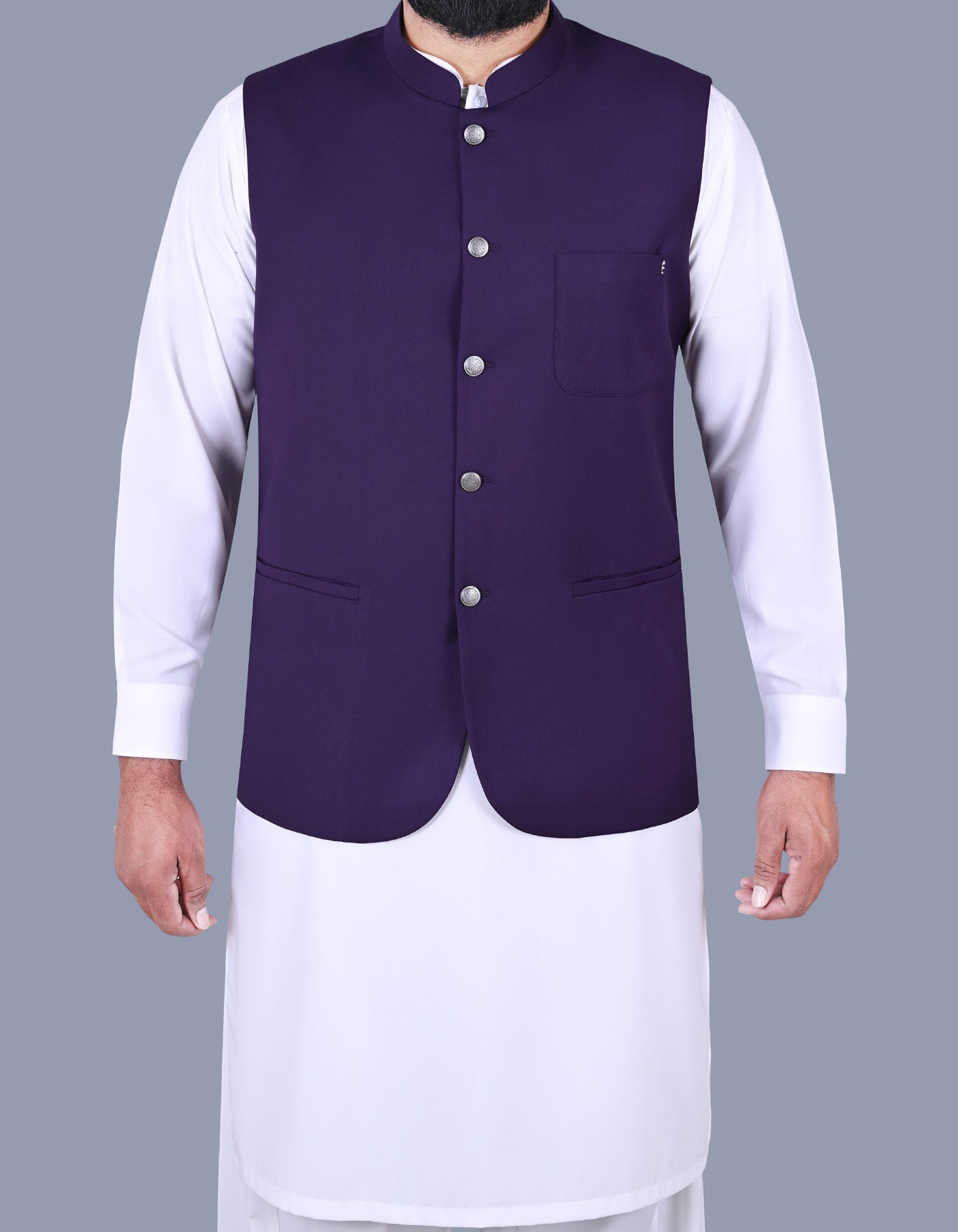 Plum Plain Waist Coat WC2311-3S-36