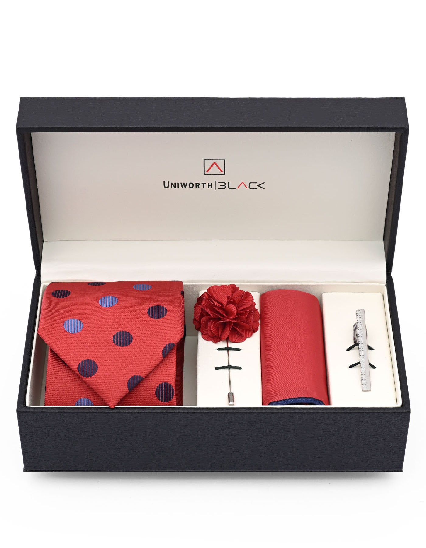 Red/Blue Dotted Men Accessories Box