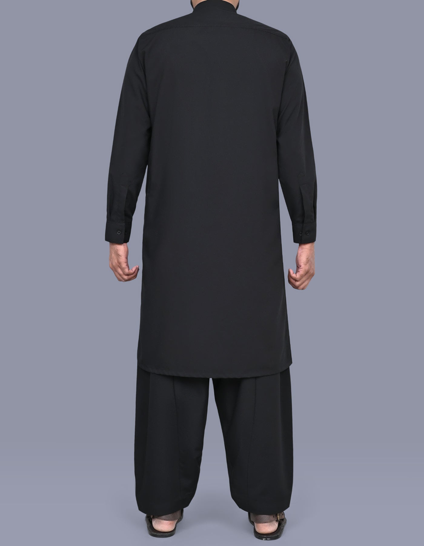 Black Plain Kameez Shalwar KS2562S-L