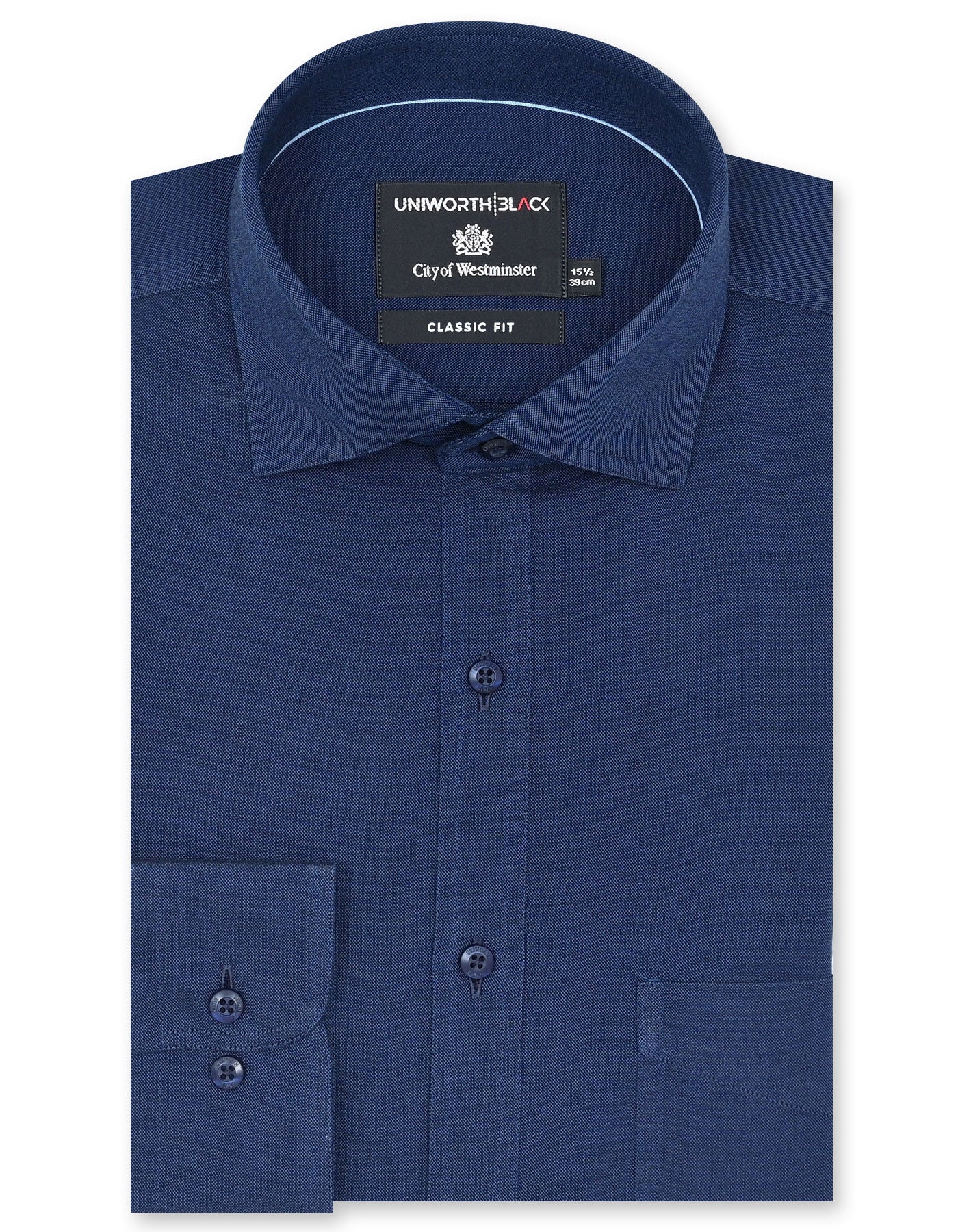 Plain Navy Classic Fit Shirt FS2301RF-14.5