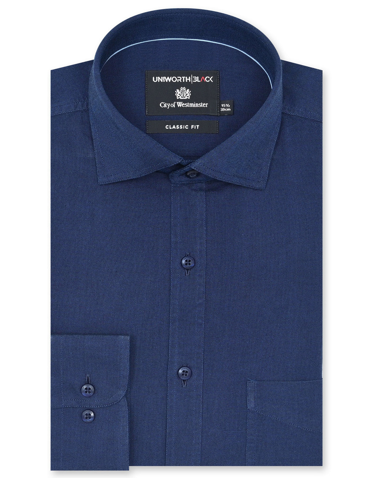 Plain Navy Classic Fit Shirt FS2301RF-14.5