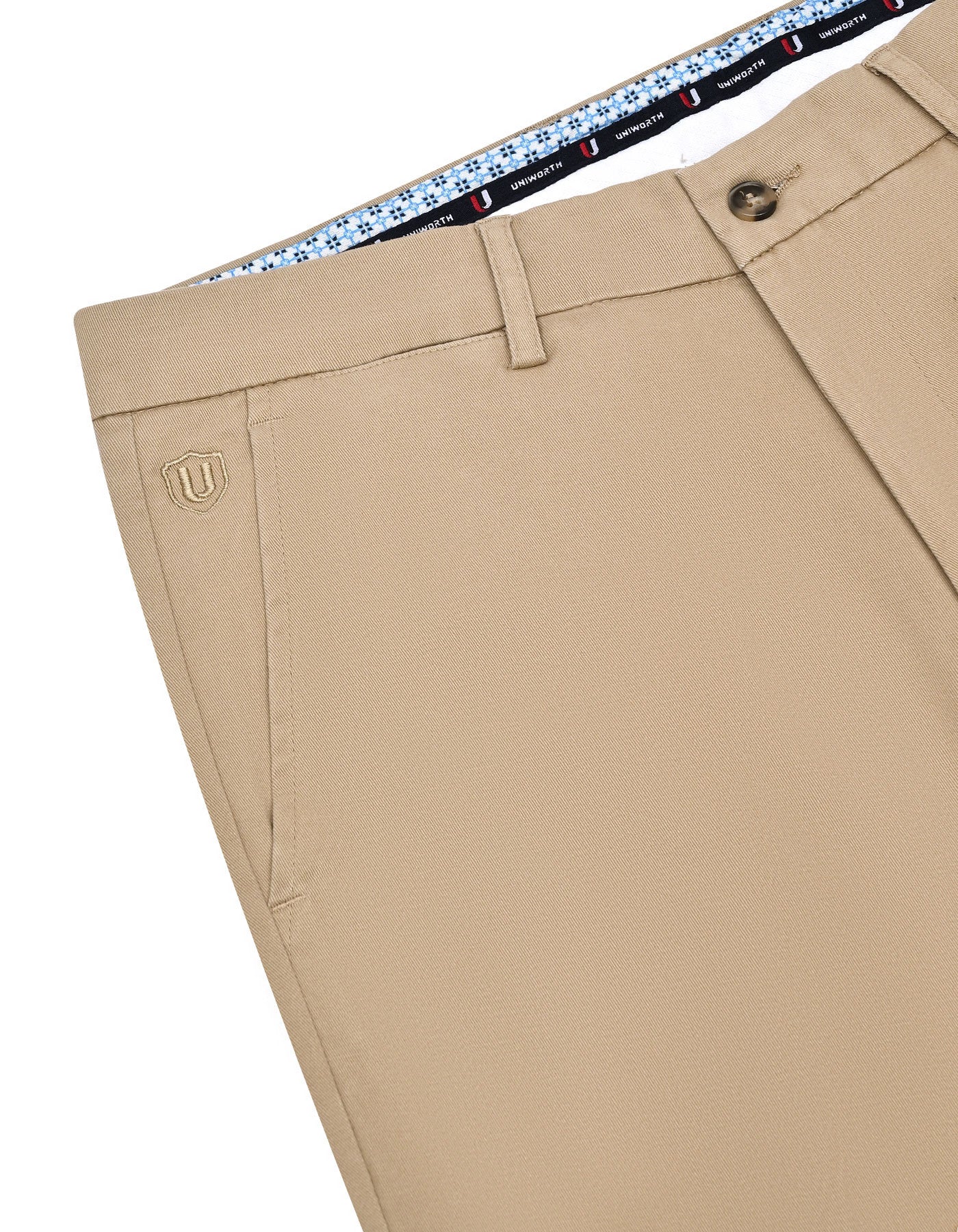 Khaki Classic Fit Cotton Trouser FTC2532C-36