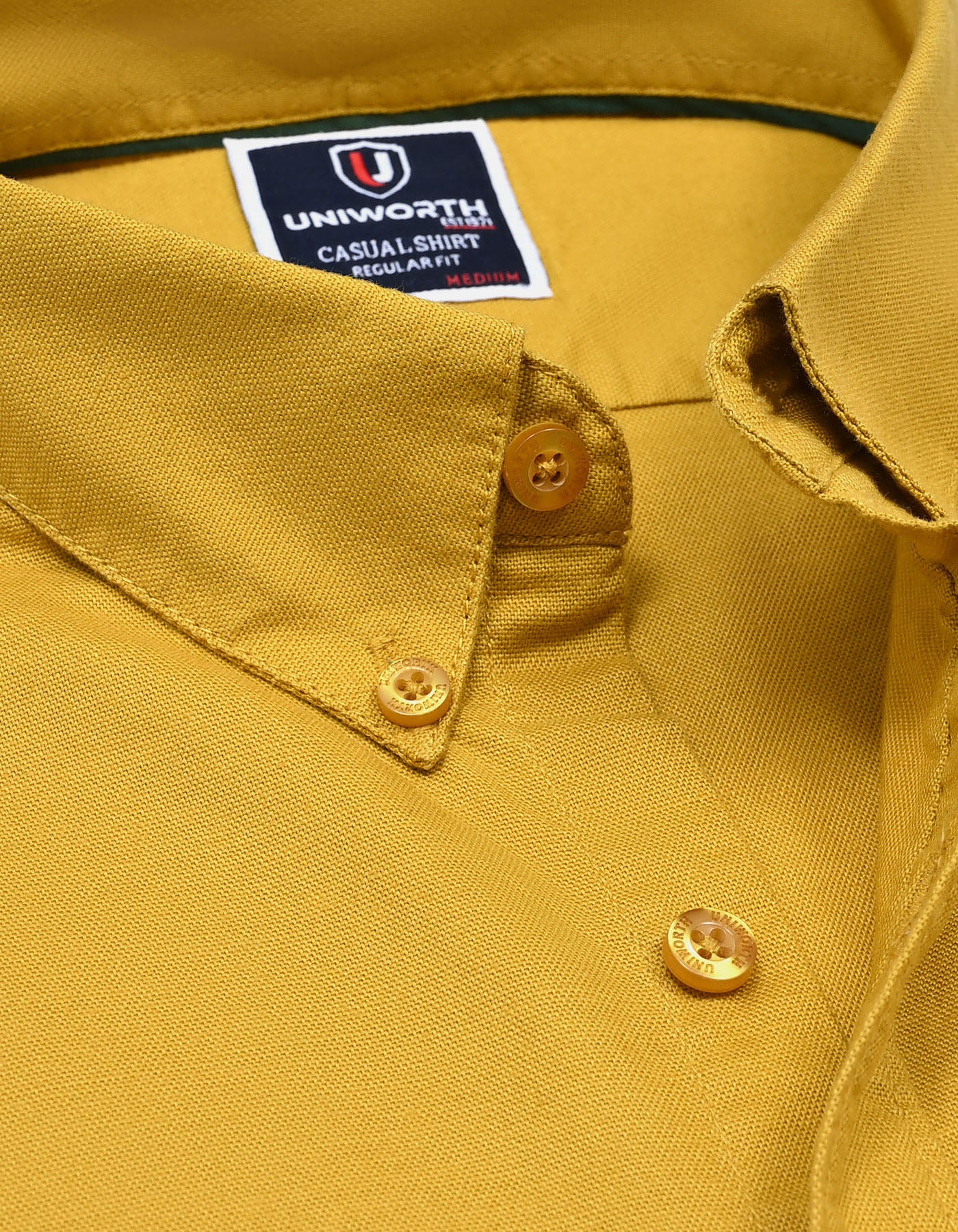 Mustard Embriodery Plain Casual Shirt CS2409R-XL
