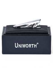 Silver Texture Tie Pin