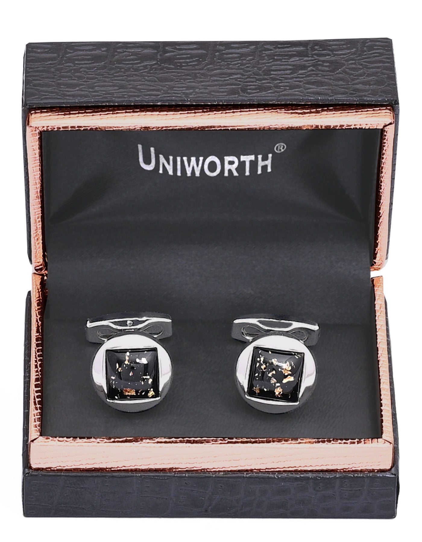 Black Circle Cufflink