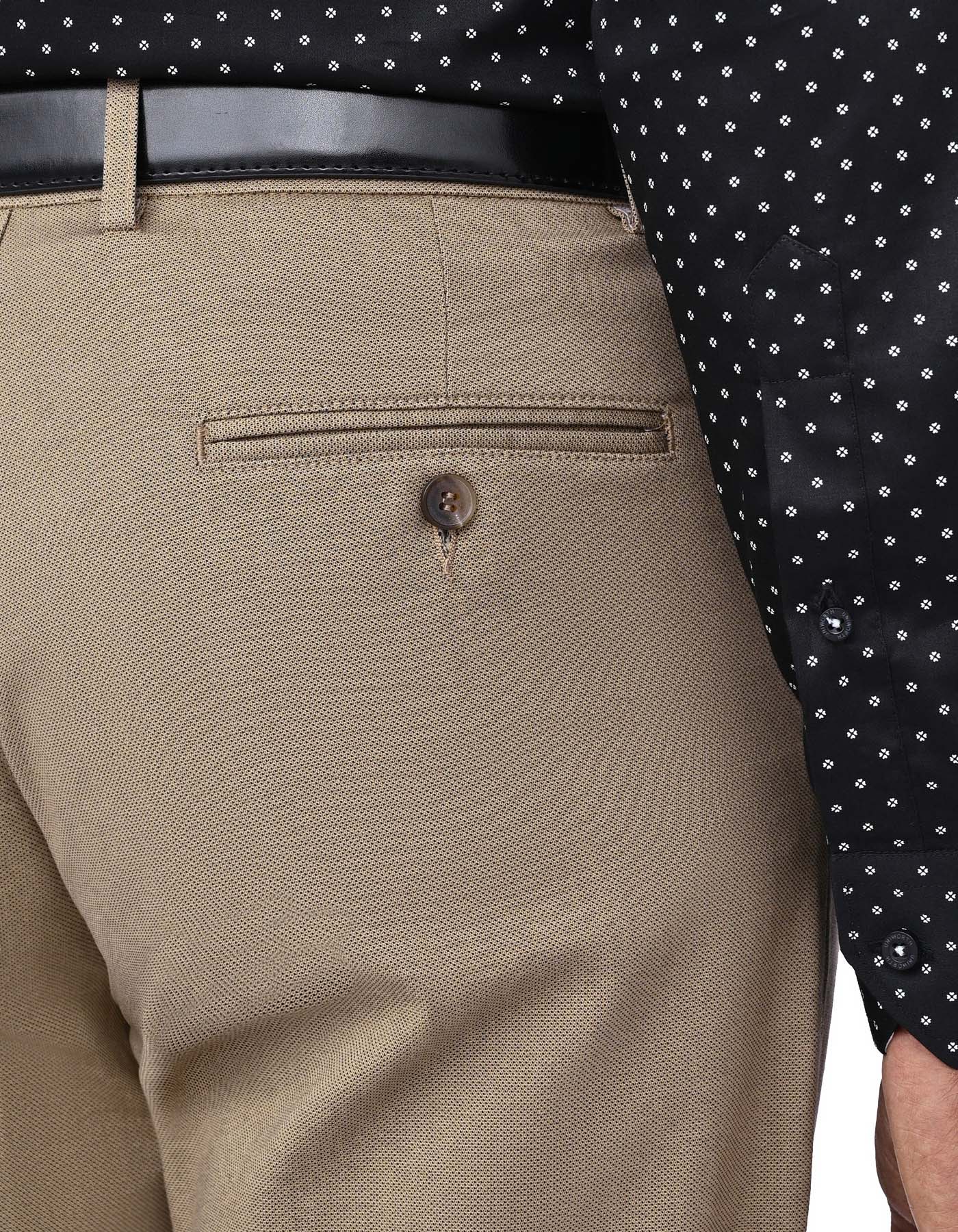 L Khaki Smart Fit Cotton Trouser FTC2549S-38