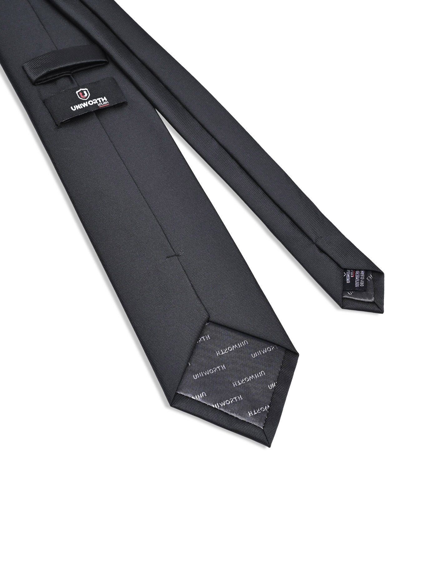 Black Self Plain Tie