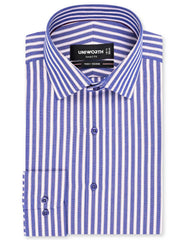 Stripe Navy Tailored Smart Fit Shirt FS2857-2SF-14.5