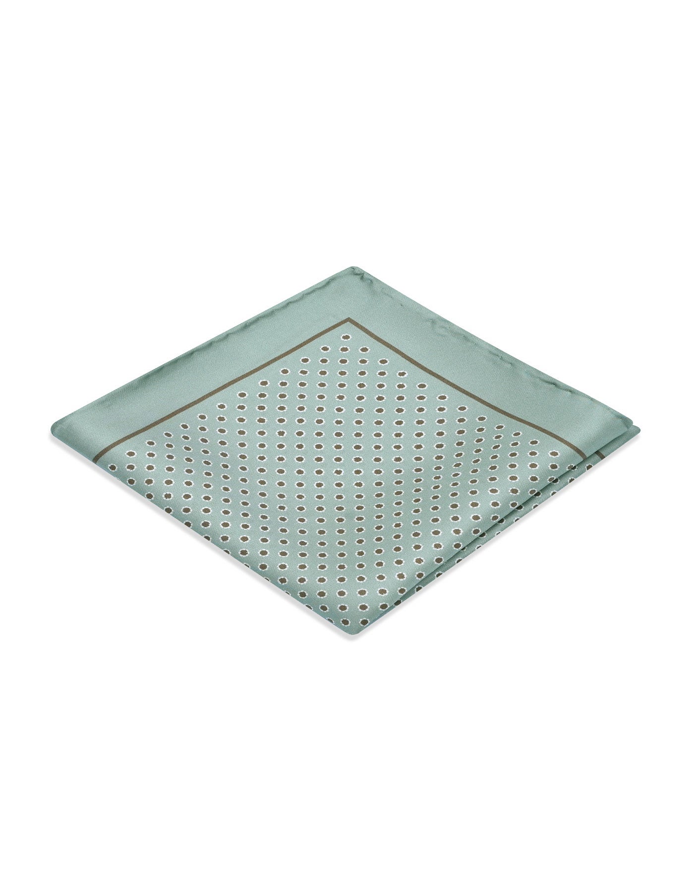 C Green Dotted Pocket Square