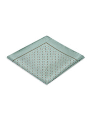 C Green Dotted Pocket Square