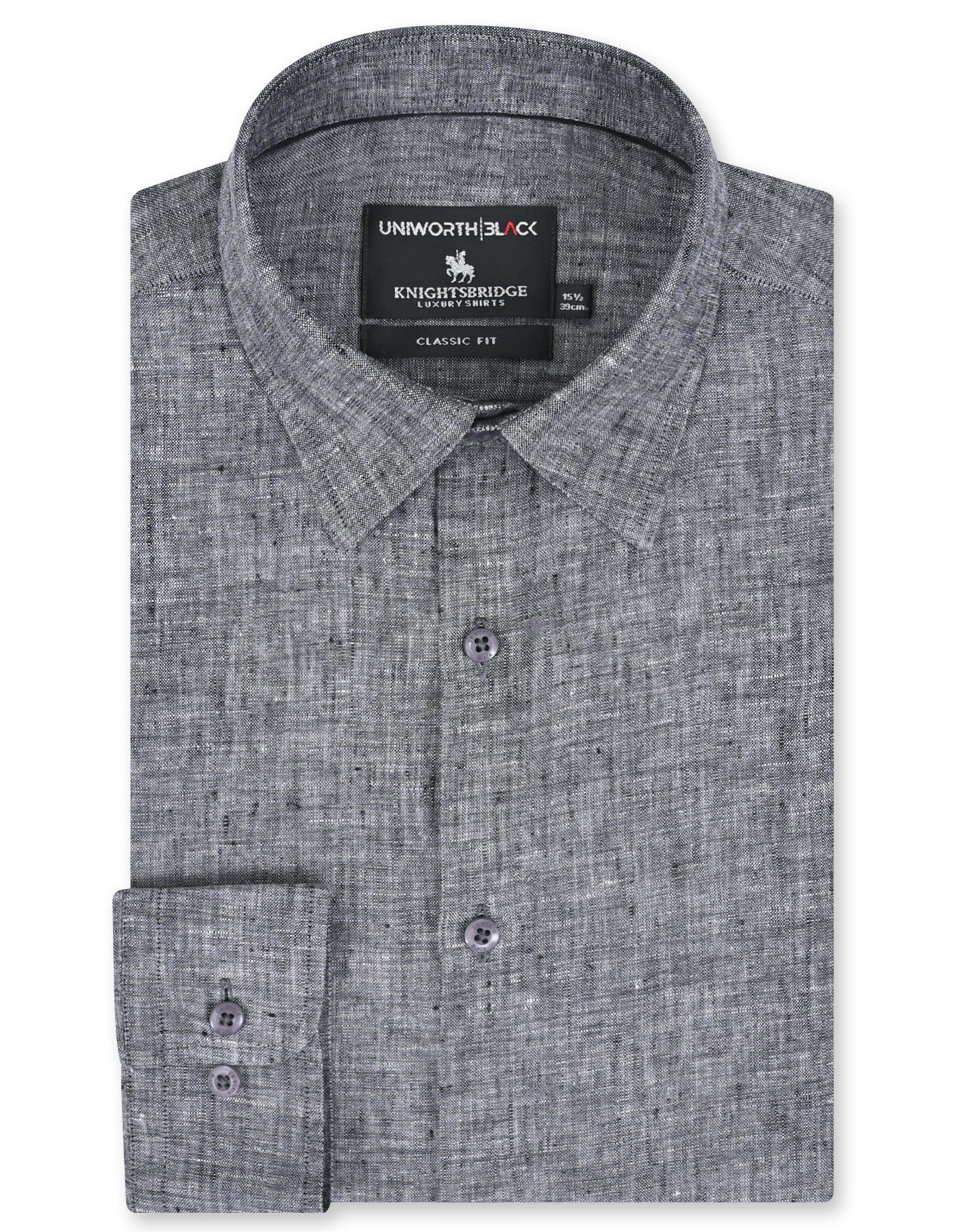 Plain Charcoal Classic Fit Shirt FS2419-3RF-14.5