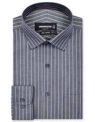 Stripe Charcoal Classic Fit Shirt FS2827RF-14.5