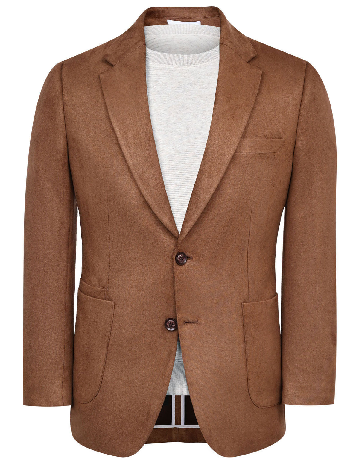 D Brown Tailored Smart Fit Coat CC2532-34
