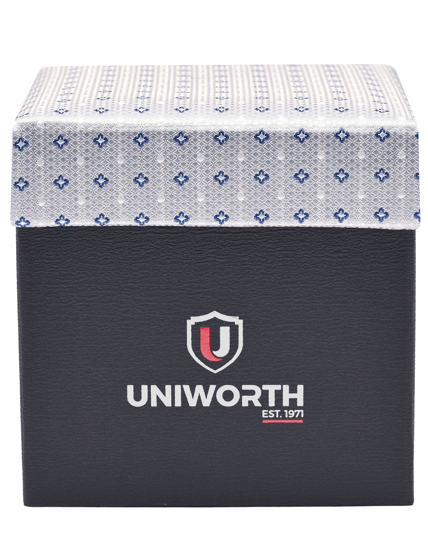 Silver Geometric Cufflink Tie Set