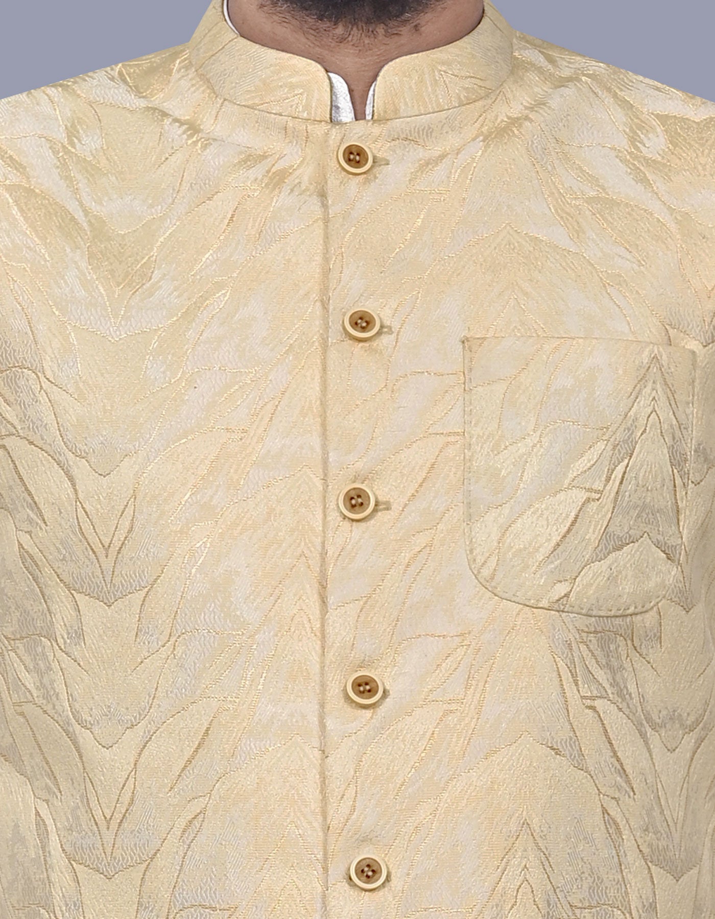Cream Texture Waist Coat WC2601C-36